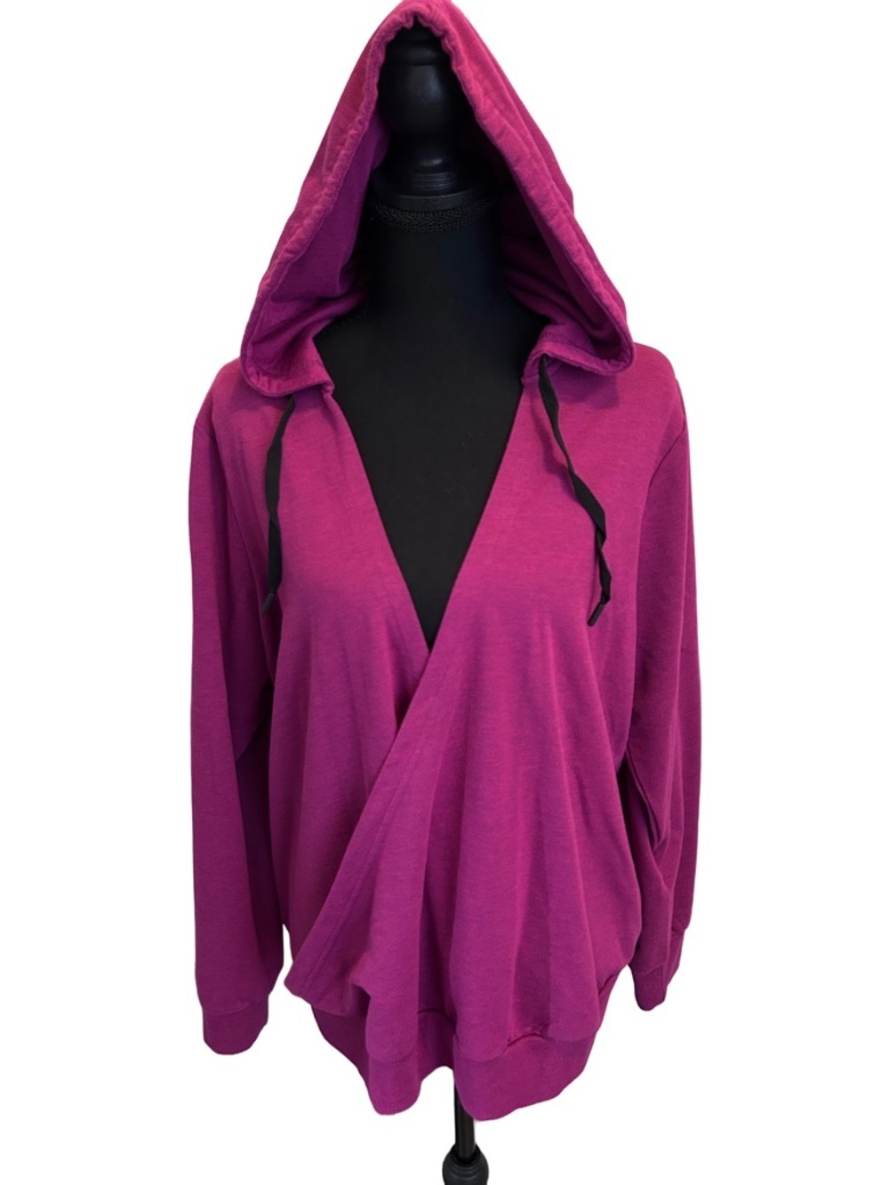 🍧 TORRID Raspberry Wrap-Front Hooded Sweatshirt 1